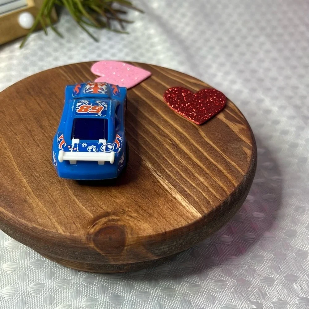 2013 Hot Wheels Plastic Blue Race Car, Made for McDonald's, Mattel Toy Vehicle.